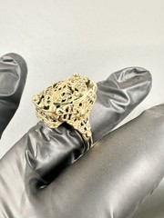 Antique Brass Detailed Open Work Filigree Techniques Adjustable Ring