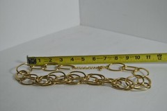 Heavy Bold Gold Tone 22″ Double Round Link Chain Necklace