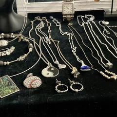 Vintage To Modern Mixed Estate Costume Jewelry Lot Silver Tone Rhinestones More