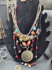 Estate Lot Vintage Contemporary Jewelry Necklaces Bracelet Earrings Rings 34 Pcs
