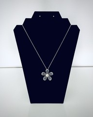 VINTAGE SLC Pearl CZ Marcasite Sterling Silver Flower Necklace | Brand New, 18”