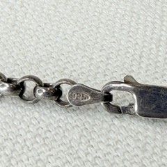 Men’s Gunmetal Black Rolo Box Link 925 Silver Chain Necklace Tested