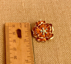 MMA RC Enamel Flower Brooch Blue Crystal Metropolitan Museum Royal Collection
