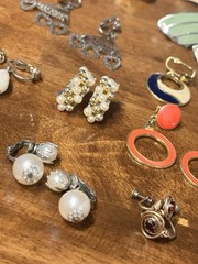 Vintage Clip On Earrings Lot of 31 Pairs