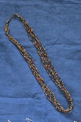 Vintage Multi-Strand Earth Tone Beaded Necklace – Boho Chic​
