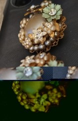 Miriam Haskell Vintage 1940s Unsigned Earrings.