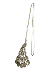 Vtg 80s Silver Tone Stunning Peacock Necklace, Bird, Animal, Work, Office,Boho