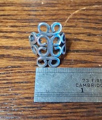 Vintage Mexico Sterling Handmade Wire Swirl Ring Size 6.5 See Pics/Description