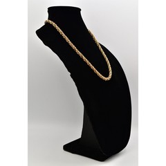 Casual Corner Vintage Necklace Rope Chain Chunky Gold Silver Signed 1990s Bin7B