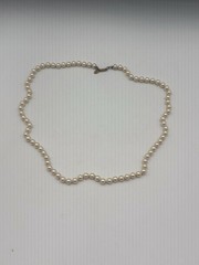 Vintage Miriam Haskell Faux Pearl Necklace Off White Choker