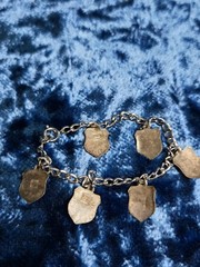 Vintage 800 European Silver Charm Bracelet German Towns Germany Travel Souvenir