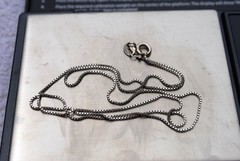 Vintage Box Chain Sterling Silver 925 necklace 18″ 2 grams AGI Italy
