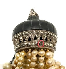 Vintage Art Deco Flapper Faux Pearl Marcacite Tassel 32” Sterling Necklace
