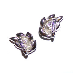 CROWN TRIFARI signed earrings with amazing green stones-SALE!!!