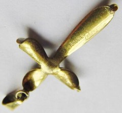 Vintage Religious Cross Pendant by Teka Theodor Klotz Gold Plated Crucifix amdbl