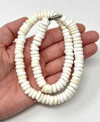 Vintage Puka Shell Necklace 18.5″ Surfer Hawaiian 10mm 83 grams