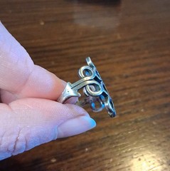 Vintage Mexico Sterling Handmade Wire Swirl Ring Size 6.5 See Pics/Description