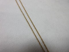 VINTAGE 14K YELLOW GOLD FILLED NECKLACE CHAIN HEART PENDANT 23 7/8 INCH #3