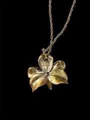 PRETTY RISIS Singapore 24K Gold Plated Orchid Flower Necklace