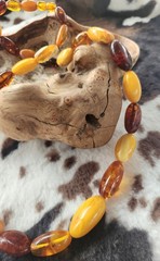 Large Genuine Baltic Amber Beaded Necklace. Vintage 29 Inches Long