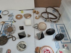 MASSIVE Lot Of Vintage JEWELRY Over 100 Pieces, Comes With Plastic Case ~ #327