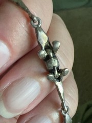 Vintage Sterling Silver Marcasite Articulated Alligator Link Bracelet