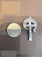 Vintage Catholic CharismaticRenewal Pendant Solid PewterCanada NEW