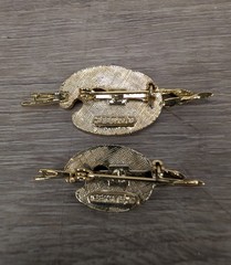 Lot Of 2 Vintage Gold Tone Artist Palette Paint Brush Signed Gerry’s Pin Brooch