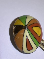 Vintage Eisenberg Artist Series Enamel Mushroom Brooch Pin Signed