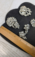 Vintage Lot Of Eisenberg Jewelry -All Signed Rhinestones Assorted Sizes