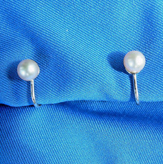 Elegant Original Vintage 6 millimeters PEARL Earrings 14K WHITE GOLD Deco Studs