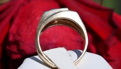 14k yellow gold ring 0.76ct diamond sz 9.25 handmade 1920’s antique 7.6gr N2389A