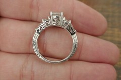 Vintage Sterling Silver & Cubic Zirconia Ring – Size 6.75 / 4.2 Grams