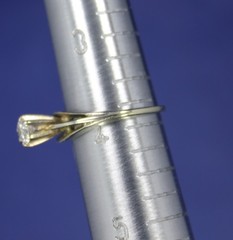 VTG 18K White Gold 0.30ct Natural Diamond Solitaire Ring Size 4