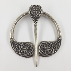 RDC 88 Vintage Penannular Sterling Silver CELTIC Brooch Shawl Kilt Cloak Pin 925