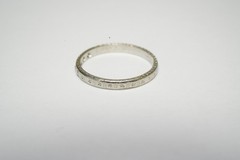 Original BELAIS 18k White Gold, Diamond Anniversary Ring – Dated 1927 – Size 7