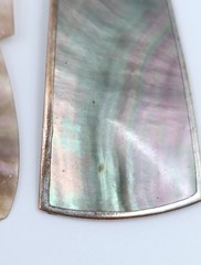 Vintage Pendant Lot 8pc Abalone Chakra Quartz Mother of Pearl Shell Alpaca