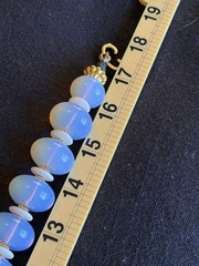Masha Archer 17” Chunky Opalite Bead Necklace Vintage
