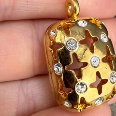 Vintage Swarovski Pendant Gold Tone