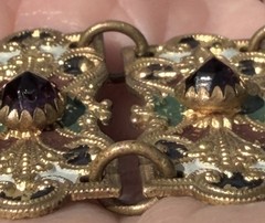 Antique Austro-Hungarian Jeweled Enamel Belt – Renaissance Revival 19thC