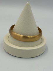 Vintage Gold Tone Bangle Set Nugget Twist Rope & Wide Satin Cuff