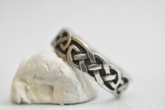 Celtic knot ring pinky band sterling silver biker women girls Size 5.50