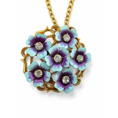 Vintage, marked AVON “Love Blossoms” convertible pendant/brooch w/ Chain and box