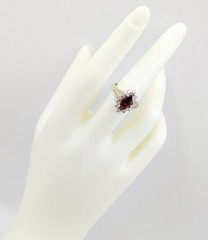 Vintage Luxury RING Silver 925 with Big Bright Stone -size: 7.5US (17.5mm) | #4