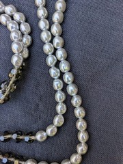 Vintage YSL Yves Saint Laurent Faux Baroque Pearl Necklace & Bracelet Set C46
