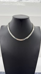 Vintage Hobe Silver Tone Necklace Chunky Serpentine Chain Signed 16”