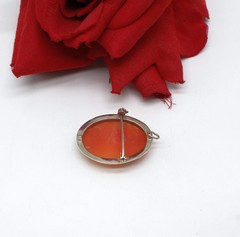 Vintage 800 Silver 3 Graces Cameo Pin Brooch CAT RESCUE