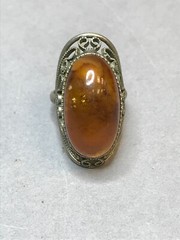Natural OLD Antique BUTTERSCOTCH Baltic Amber Stone Ring 4,9 gr