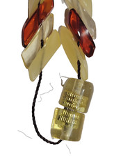 Unique Red and Opaque and Clear Lucite Chip Beaded Hand Strung Vintage Necklace