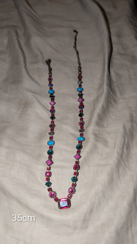 Sorrelli Crystal Necklace Multicolor, With Saphiret necklace